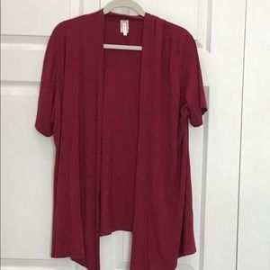 Soft short sleeve cardigan